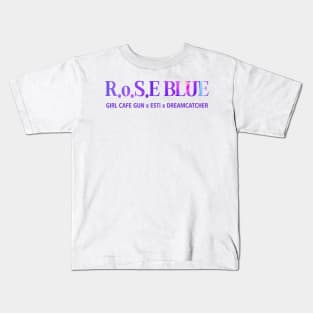 Dreamcatcher Rose Blue x Girl Cafe Gun Kids T-Shirt